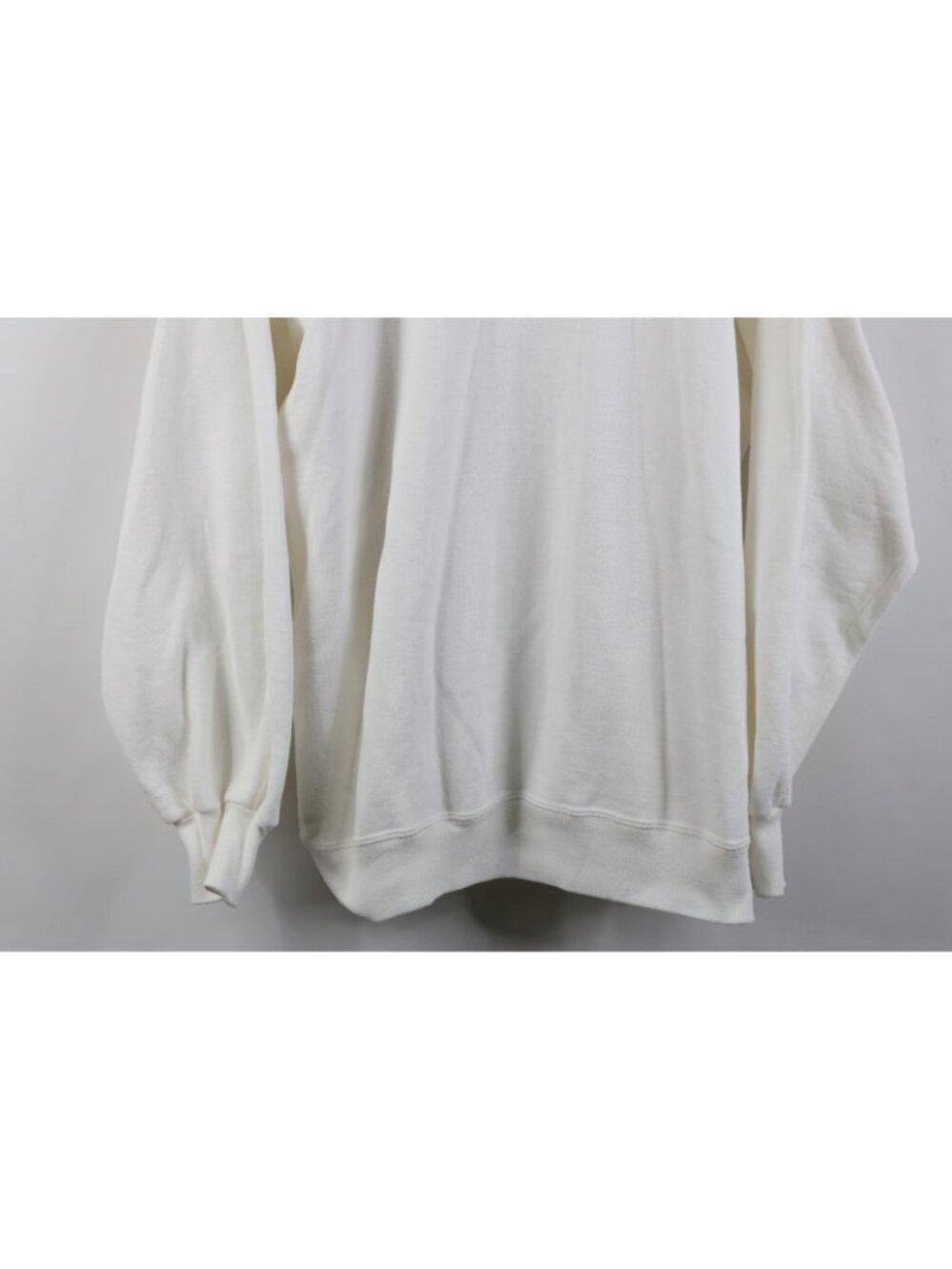 Vintage 90s Streetwear Mens 2XL XXL Blank Raglan Crewneck Sweatshirt White USA - Picture 3 of 10
